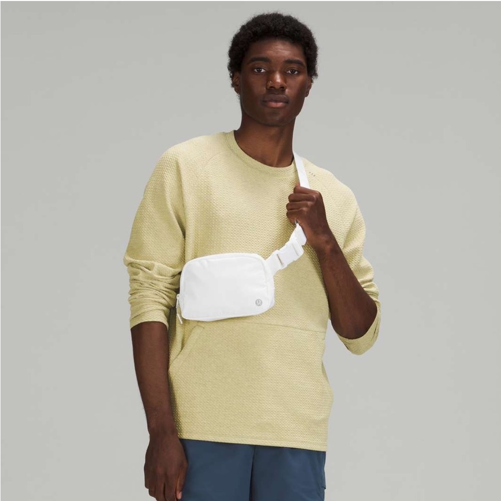 White Lululemon belt bag